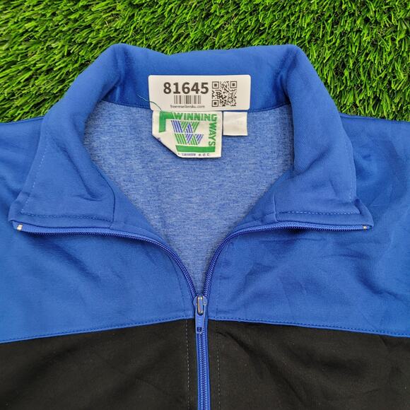 Vintage 90s Winning-Ways MOD Track Jacket Women M 19x23 Blue - Picture 3 of 13
